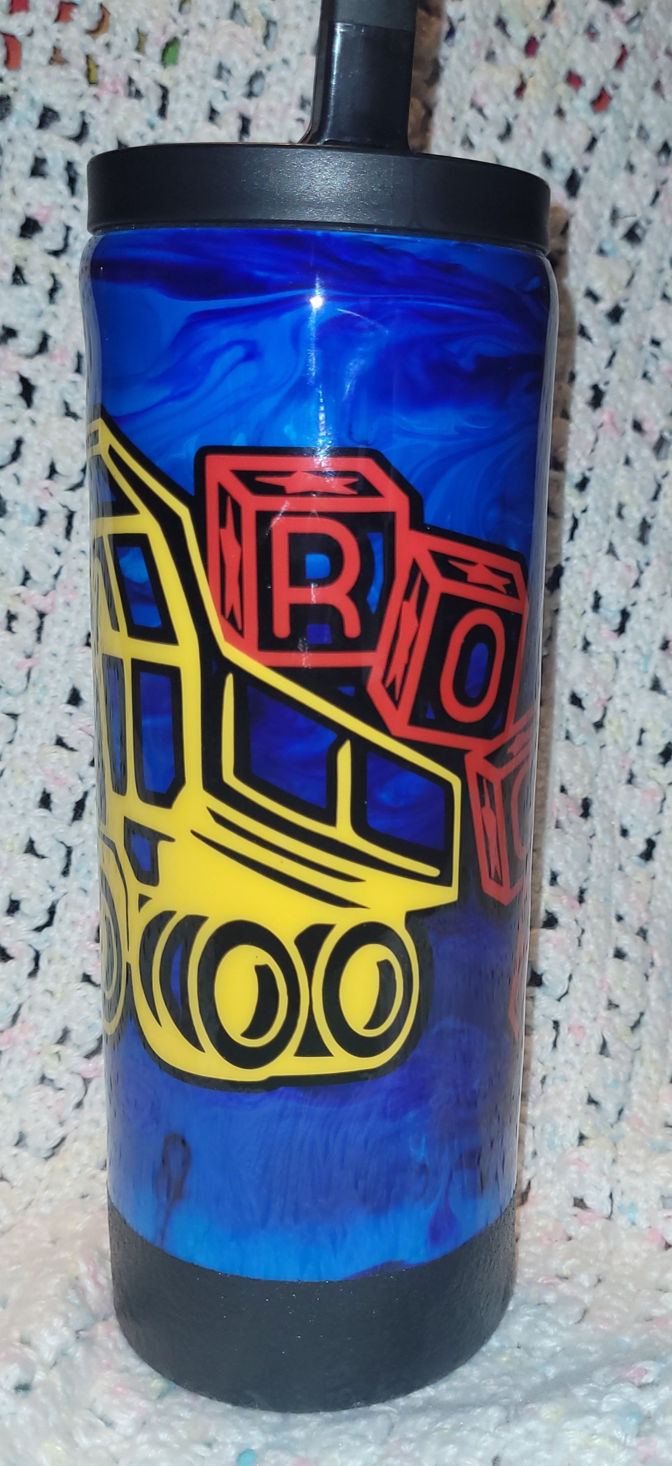 Custom Alcohol Ink Duo top tumbler