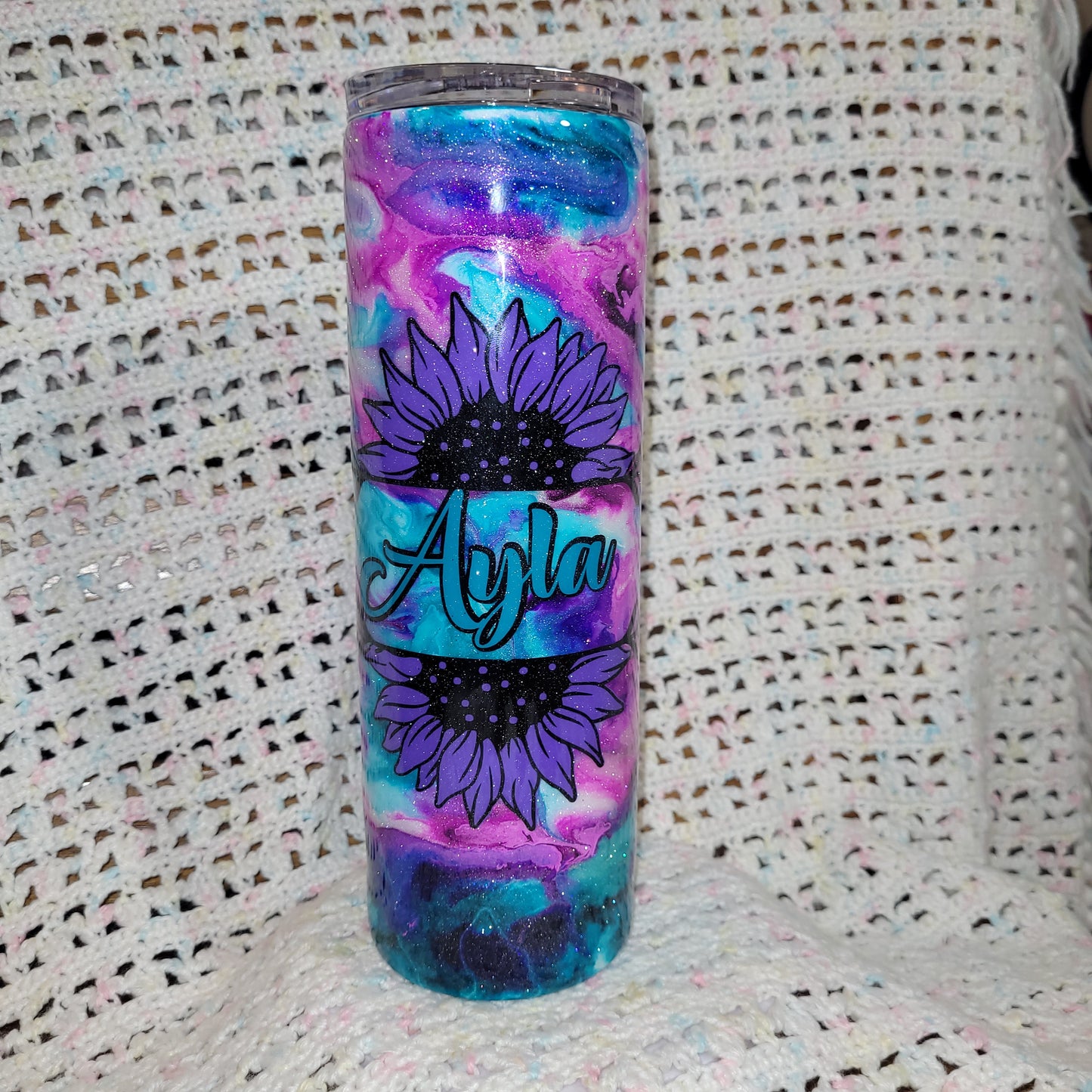 Custom Alcohol Ink Skinny Tumbler