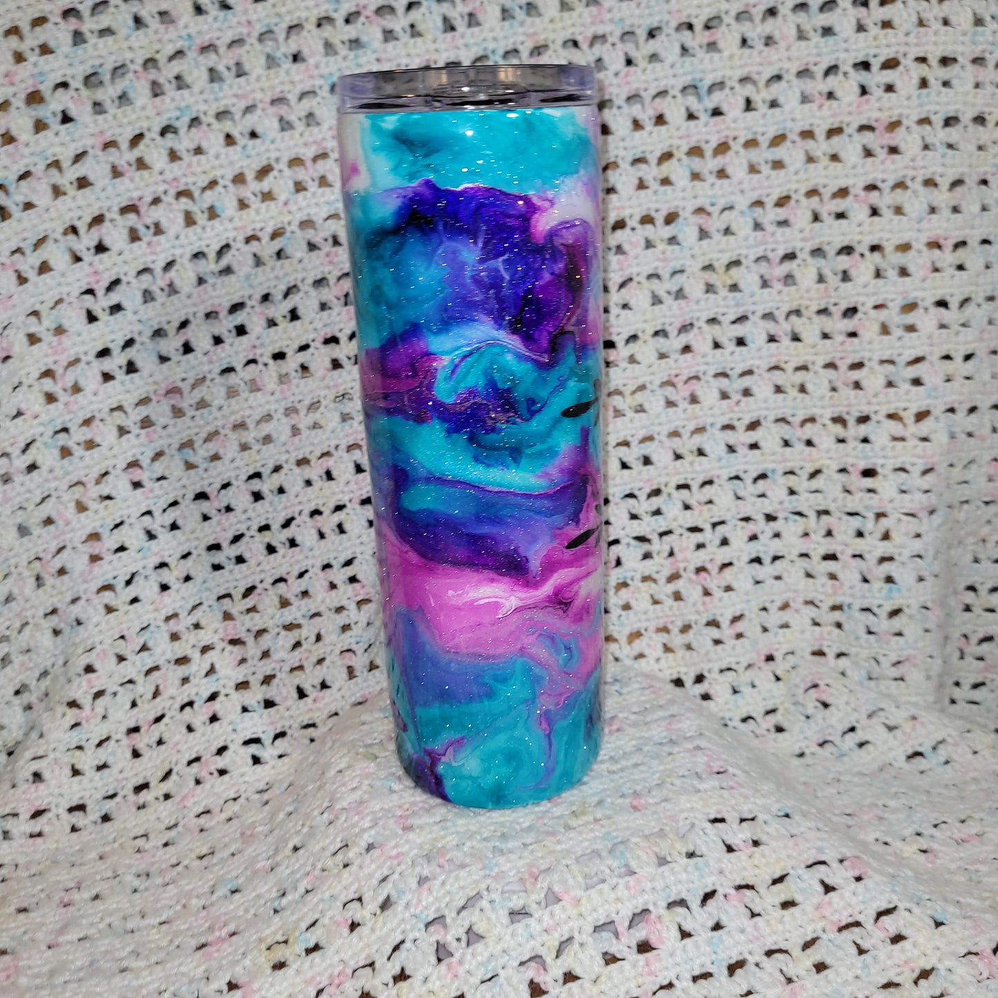 Custom Alcohol Ink Skinny Tumbler