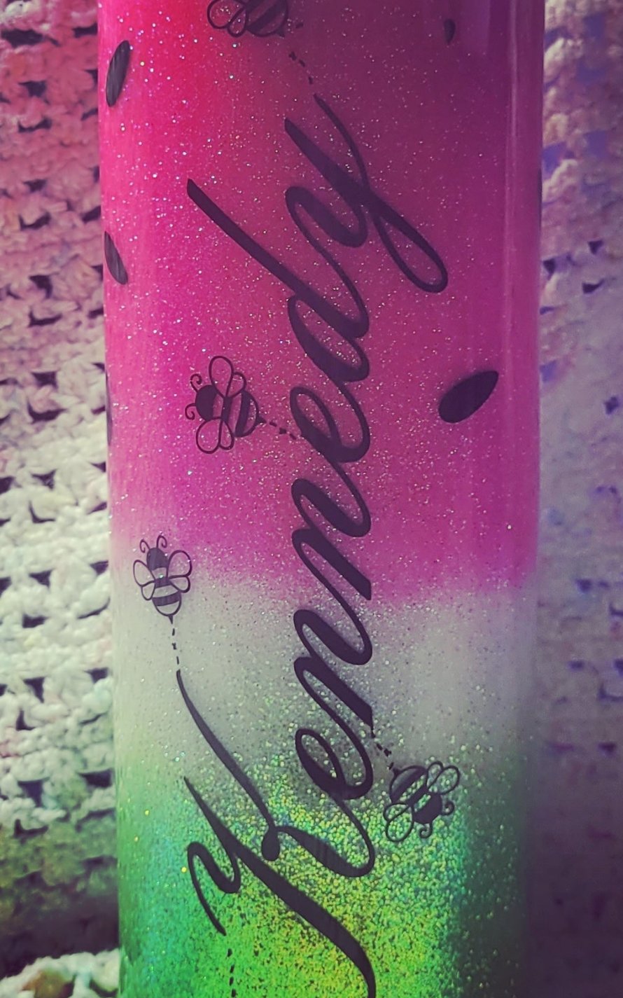 Custom Glitter Skinny Tumbler