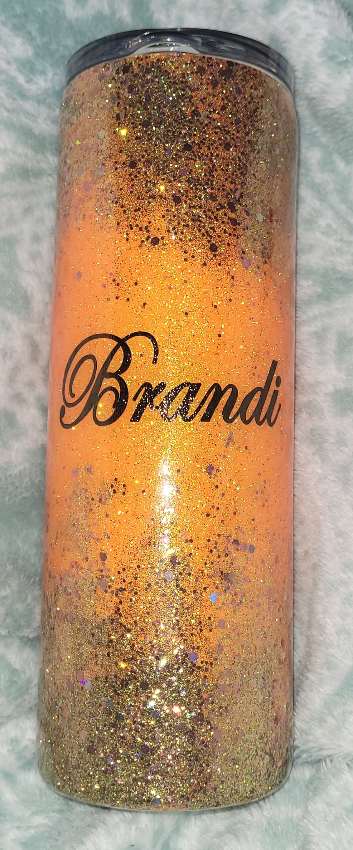 Custom Glitter Skinny Tumbler